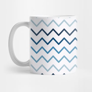 Blue White Zig Zag Back To School Pattern Mug